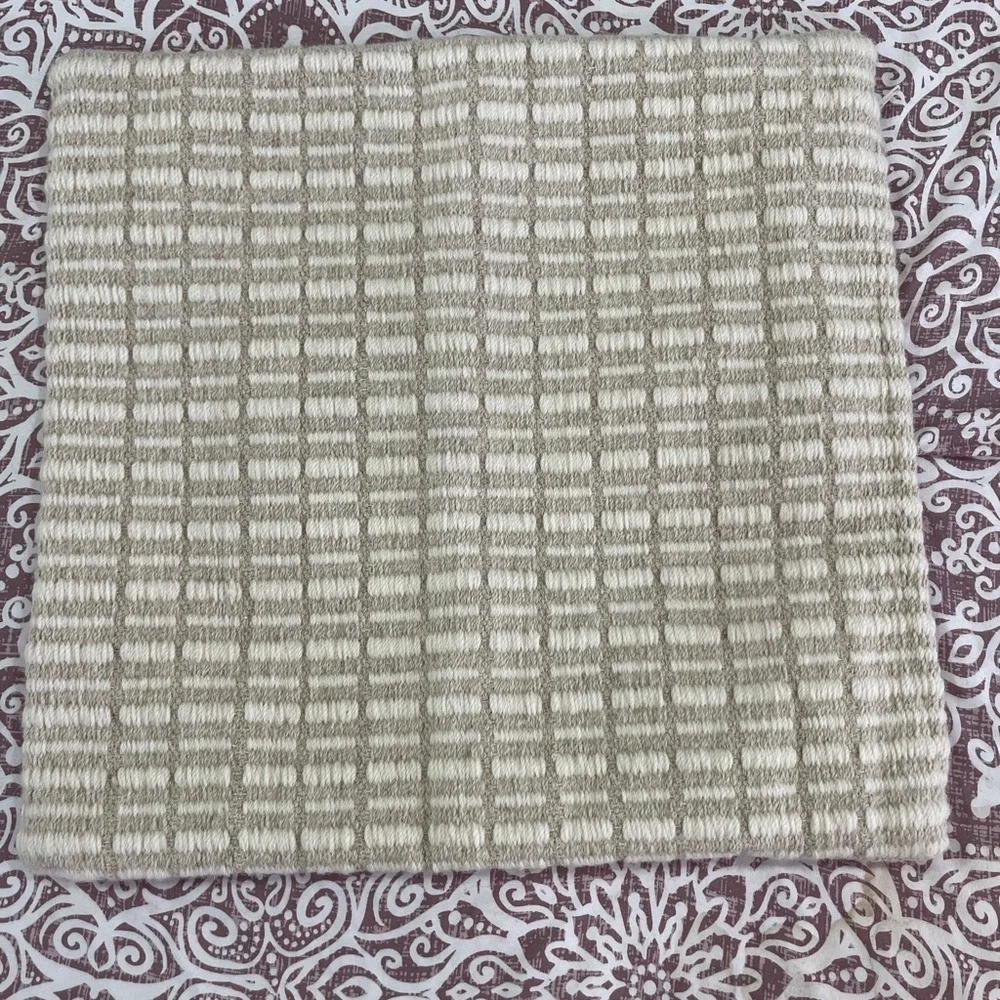 West Elm Ivory Beige Textured chunky wool Throw Pillow Cover